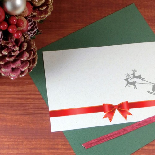 クリスマスカード、サンタからの手紙