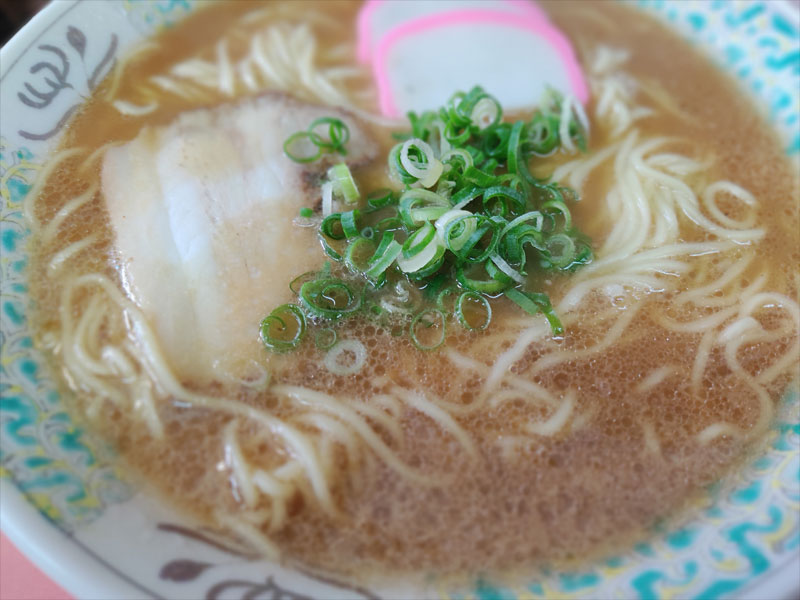 濃厚な魚介豚骨のラーメン